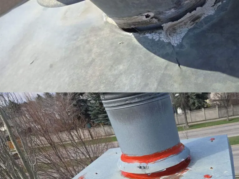 Chimney Cap and Flashing Repair completed by Martini Stone Masonry in Calgary and surrounding Alberta communities.