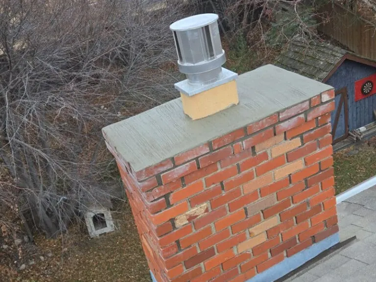 Completed Chimney Reconstruction completed by Martini Stone Masonry in Calgary and surrounding Alberta communities.