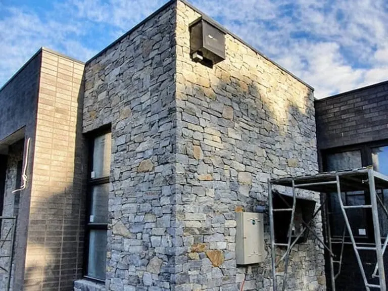 Commercial Stone Wall Cladding completed by Martini Stone Masonry in Calgary and surrounding Alberta communities.