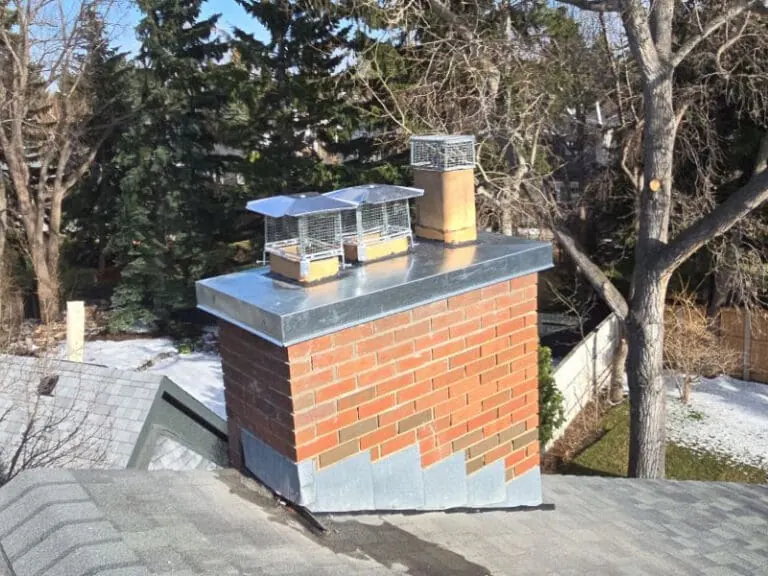 Completed Chimney Repair completed by Martini Stone Masonry in Calgary and surrounding Alberta communities.