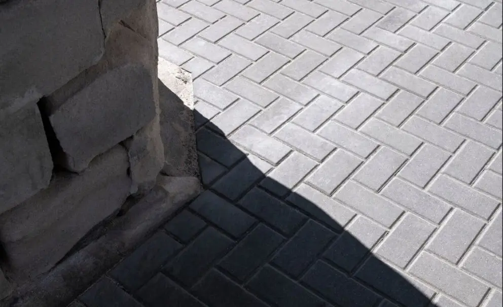 Concrete paver driveway installation in Calgary