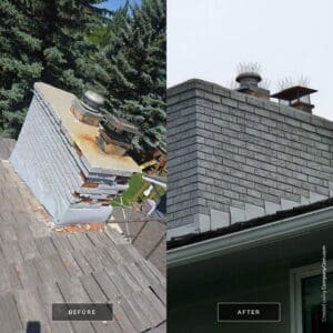 Brick repair and painting at 123 Lake Placid Close SE Calgary — masonry restoration by Martini Stone Masonry