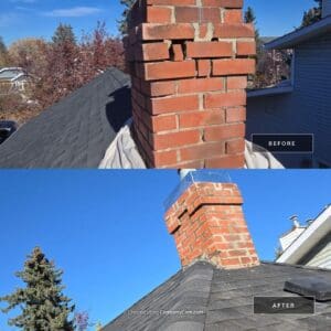 Red brick repair at 315 10 Avenue NE Calgary — repointing and mortar restoration by Martini Stone Masonry