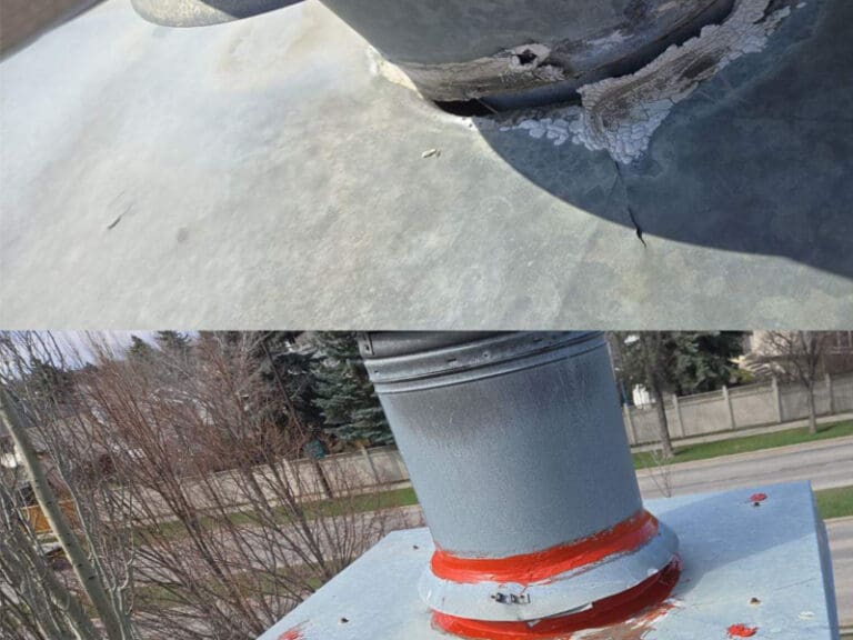Chimney Cap and Flashing Repair completed by Martini Stone Masonry in Calgary and surrounding Alberta communities.
