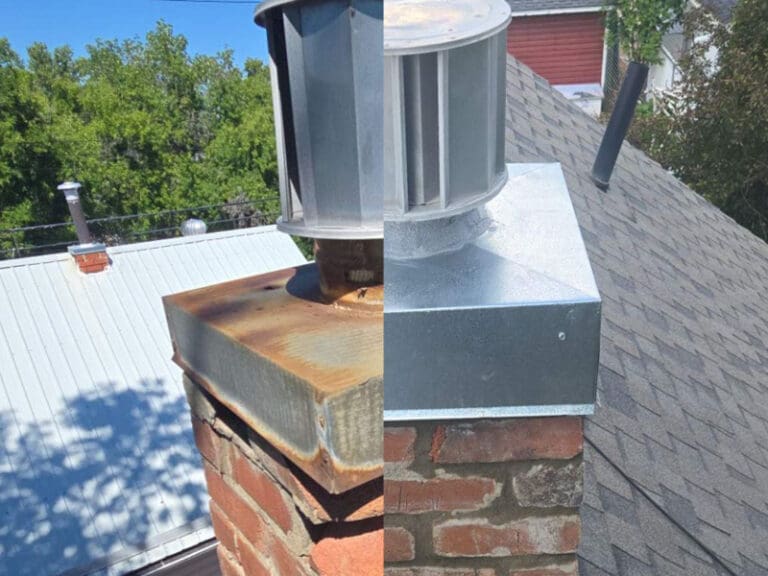 Chimney Cap Replacement completed by Martini Stone Masonry in Calgary and surrounding Alberta communities.
